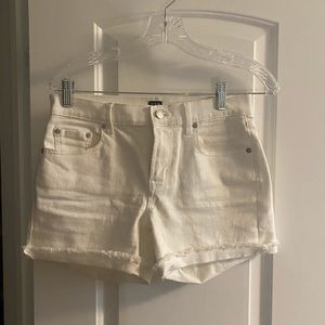GAP white denim shorts